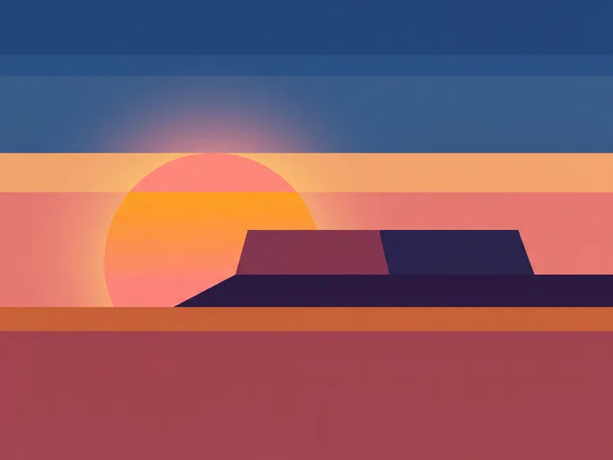 Form des Sonnenuntergangs