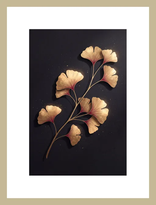 Złote ginkgo