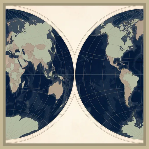 Granatowy atlas świata