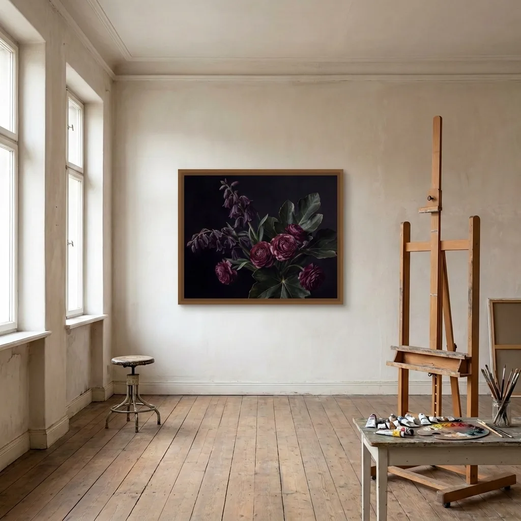 Blumen in der Dämmerung